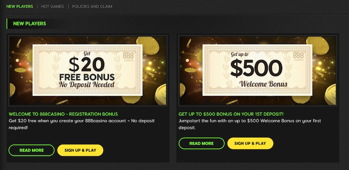 888 Casino Bonus