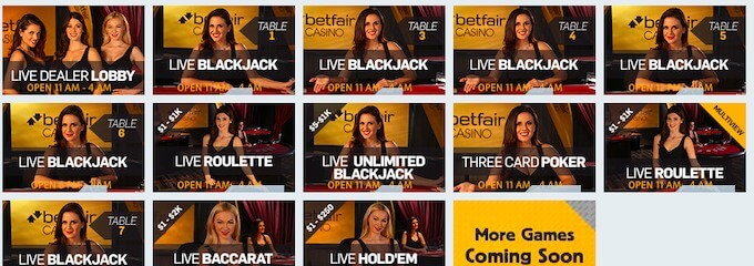 Betfair Live Dealer