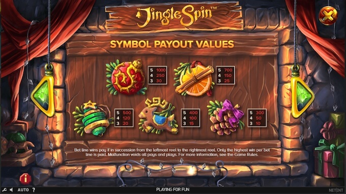 Jingle Spin Slot Symbols