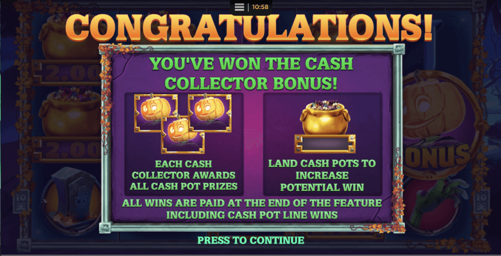 Cash Collector Bonus Feature