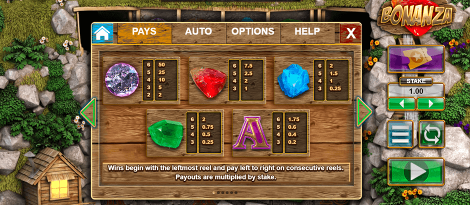 Bonanza Slot low paying symbols 